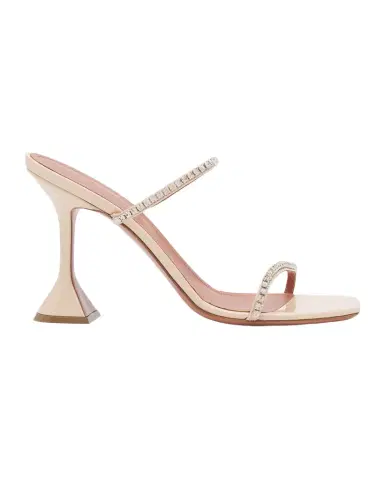 Amina Muaddi 95mm Gilda Patent Leather Mules | Thumbnail 1 Amina Muaddi 95mm Gilda Patent Leather Mules | Thumbnail 1
