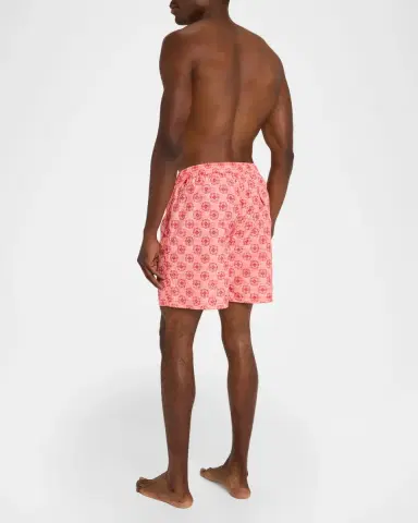 Kiton Men 's Scratch-Print Medallion Swim Trunks | Thumbnail 2 Kiton Men 's Scratch-Print Medallion Swim Trunks | Thumbnail 2
