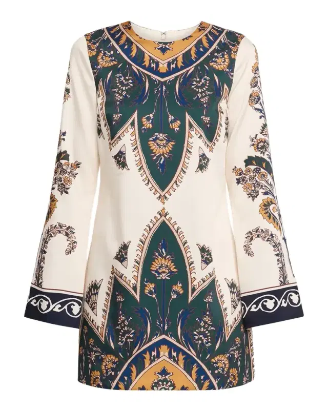 Cromwell Printed Long-Sleeve Mini Dress Cromwell Printed Long-Sleeve Mini Dress