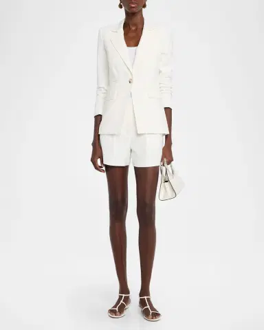 Veronica Beard Marbeau Pleated Shorts | Thumbnail 2