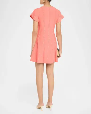Shoshanna Maddy Dotted Flutter-Sleeve Mini Dress | Thumbnail 3 Shoshanna Maddy Dotted Flutter-Sleeve Mini Dress | Thumbnail 3