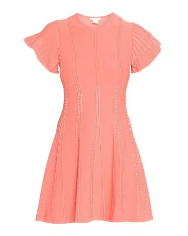 Shoshanna Maddy Dotted Flutter-Sleeve Mini Dress | Thumbnail 1 Shoshanna Maddy Dotted Flutter-Sleeve Mini Dress | Thumbnail 1