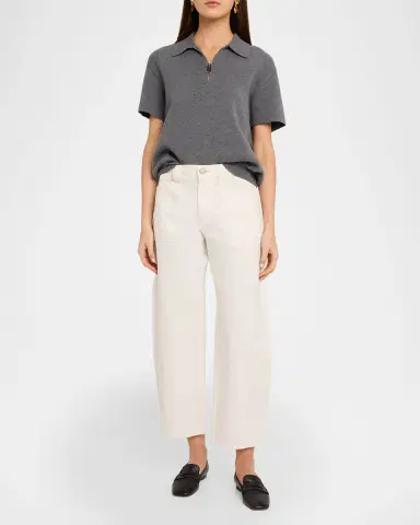 Moussy Vintage Malba Cropped Barrel Jeans | Thumbnail 2