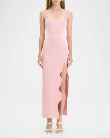 PH5 Iris Flower Printed Wavy Slit Maxi Dress | Thumbnail 2 PH5 Iris Flower Printed Wavy Slit Maxi Dress | Thumbnail 2
