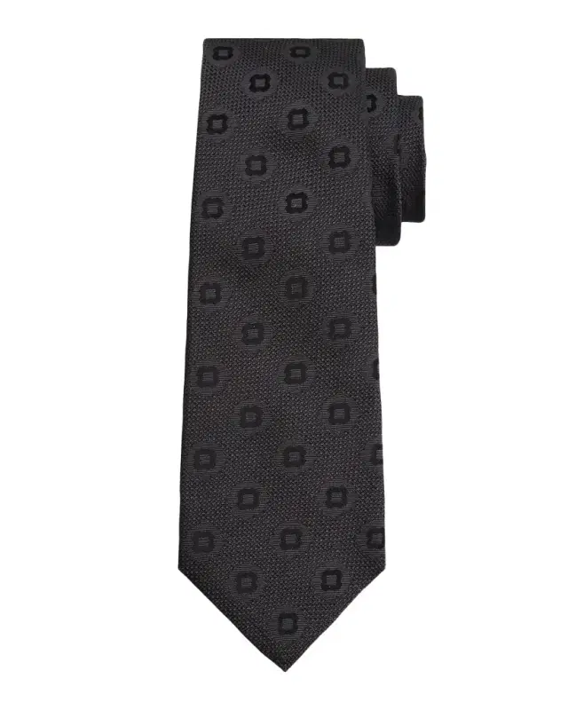 Kiton Men 's Geometric Silk Jacquard Tie