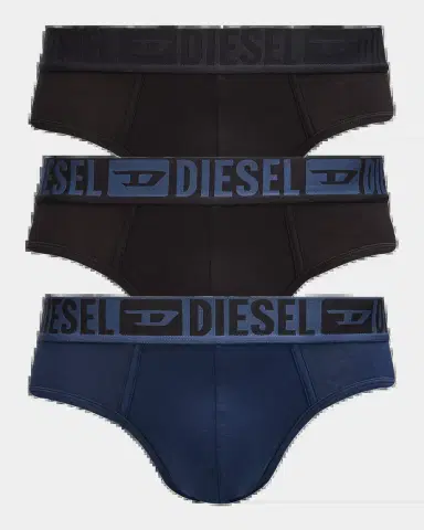 Diesel Men's Andre 3-Pack Cotton-Stretch Briefs | Thumbnail 2