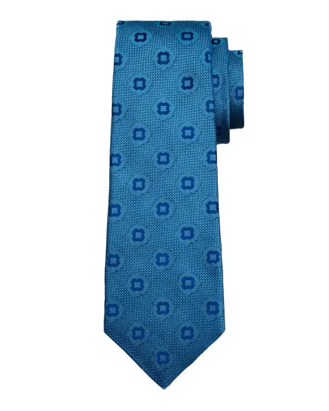 Men 's Geometric Jacquard Silk 7-Fold Tie