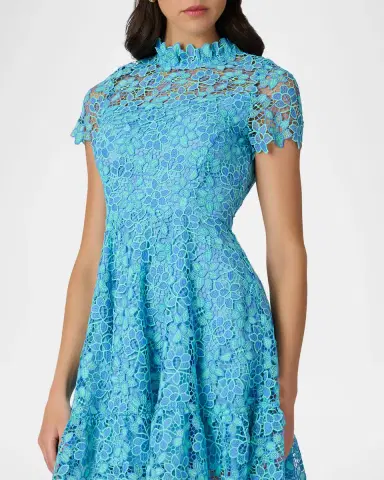 Shoshanna Harlow Flounce Floral Lace Mini Dress | Thumbnail 4