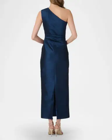 Shoshanna Como Sleeveless Beaded One-Shoulder Midi Dress | Thumbnail 3