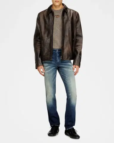 Diesel Men 's D-1993 d-vyl l32 DNA Wash Straight-Leg Jeans | Thumbnail 2 Diesel Men 's D-1993 d-vyl l32 DNA Wash Straight-Leg Jeans | Thumbnail 2