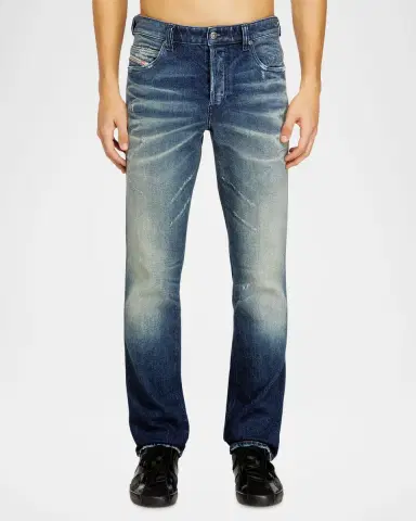 Diesel Men 's D-1993 d-vyl l32 DNA Wash Straight-Leg Jeans | Thumbnail 4 Diesel Men 's D-1993 d-vyl l32 DNA Wash Straight-Leg Jeans | Thumbnail 4