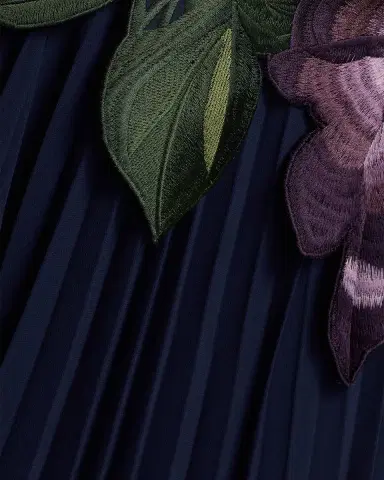 Kay Unger New York Jayla Floral-Embroidered Crepe & Chiffon Gown | Thumbnail 5