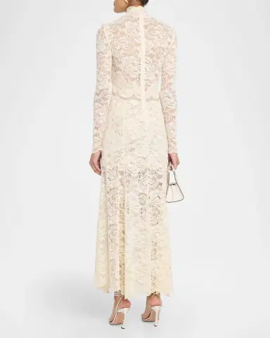 Rabanne Layered Lace Maxi Dress | Thumbnail 2