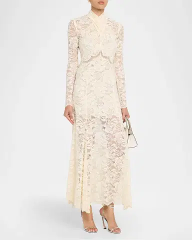 Rabanne Layered Lace Maxi Dress | Thumbnail 3