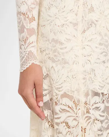 Rabanne Layered Lace Maxi Dress | Thumbnail 4