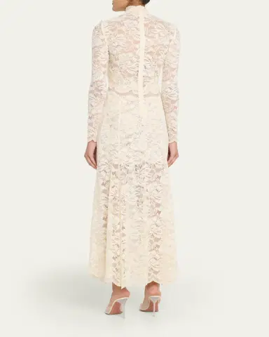 Rabanne Layered Lace Maxi Dress | Thumbnail 7