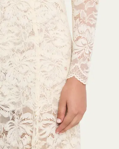 Rabanne Layered Lace Maxi Dress | Thumbnail 9