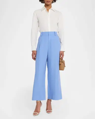 Smythe Linen Cropped Pants | Thumbnail 2 Smythe Linen Cropped Pants | Thumbnail 2