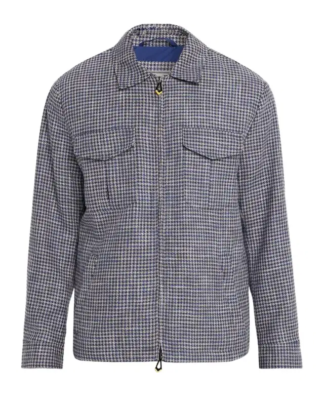 Men 's Joly Houndstooth Full-Zip Blouson