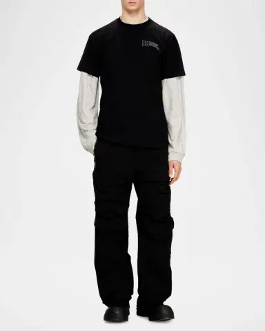Diesel Men 's K-SS-t-norm-v16 Embroidered Logo T-Shirt | Thumbnail 2 Diesel Men 's K-SS-t-norm-v16 Embroidered Logo T-Shirt | Thumbnail 2