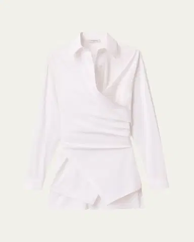 Lafayette 148 New York Convertible Long-Sleeve Poplin Shirt | Thumbnail 6 Lafayette 148 New York Convertible Long-Sleeve Poplin Shirt | Thumbnail 6