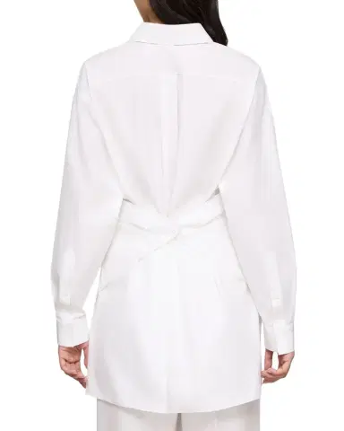 Lafayette 148 New York Convertible Long-Sleeve Poplin Shirt | Thumbnail 1 Lafayette 148 New York Convertible Long-Sleeve Poplin Shirt | Thumbnail 1