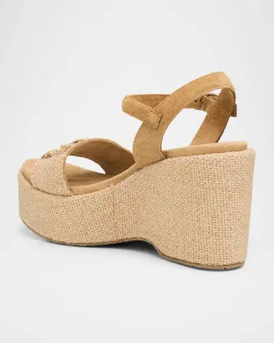 Pedro Garcia Wendy Embellished Jute Burlap Platform Sandals | Thumbnail 4