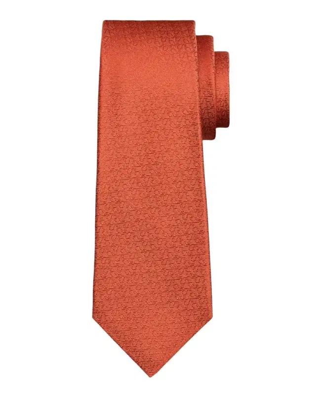 Men 's Tonal Jacquard Silk 7-Fold Tie