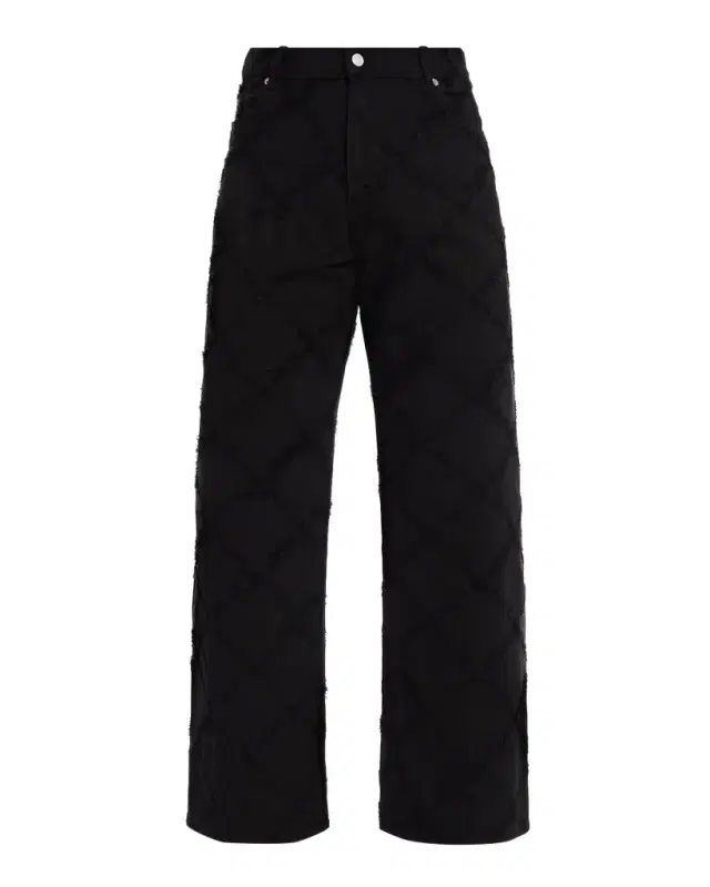Men 's Diamond-Quilted Straight-Leg Denim Pants