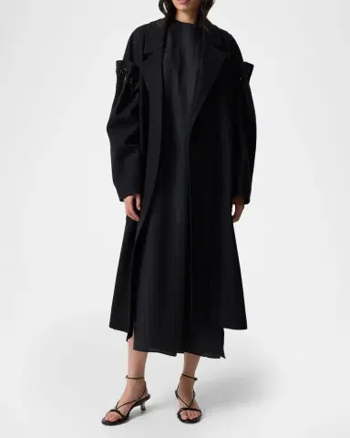 Akyn Studio Zaria Embellished Wool Maxi Coat | Thumbnail 2