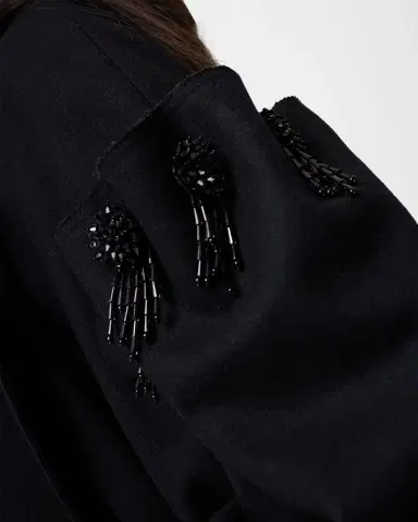 Akyn Studio Zaria Embellished Wool Maxi Coat | Thumbnail 4