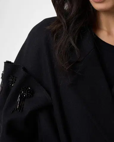 Akyn Studio Zaria Embellished Wool Maxi Coat | Thumbnail 5