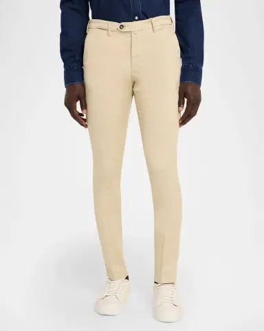 Sartorio Men's Slim Stretch Flat-Front Trousers | Thumbnail 4 Sartorio Men's Slim Stretch Flat-Front Trousers | Thumbnail 4