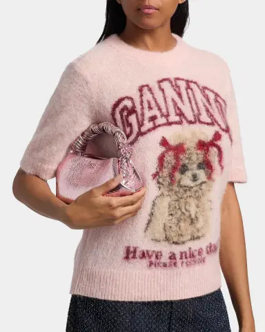 Ganni Brushed Alpaca Graphic Wool Sweater | Thumbnail 4 Ganni Brushed Alpaca Graphic Wool Sweater | Thumbnail 4