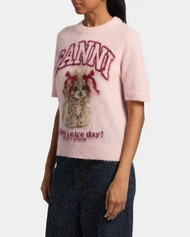 Ganni Brushed Alpaca Graphic Wool Sweater | Thumbnail 6 Ganni Brushed Alpaca Graphic Wool Sweater | Thumbnail 6