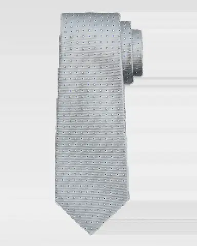 Kiton Men 's Micro-Geometric Jacquard Silk 7-Fold Tie | Thumbnail 2 Kiton Men 's Micro-Geometric Jacquard Silk 7-Fold Tie | Thumbnail 2