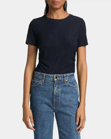 Veronica Beard Remus Ruched Crewneck Tee | Thumbnail 4 Veronica Beard Remus Ruched Crewneck Tee | Thumbnail 4