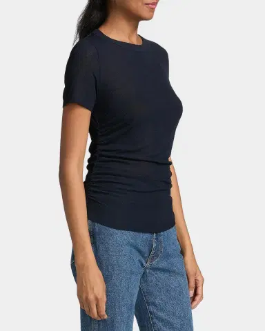 Veronica Beard Remus Ruched Crewneck Tee | Thumbnail 6 Veronica Beard Remus Ruched Crewneck Tee | Thumbnail 6