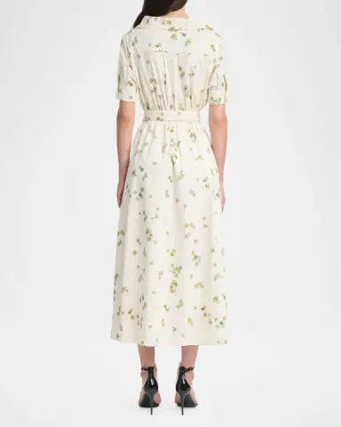 Altuzarra Lydia Floral-Print Waist-Tie Midi Dress | Thumbnail 3 Altuzarra Lydia Floral-Print Waist-Tie Midi Dress | Thumbnail 3