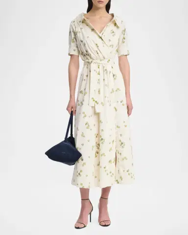 Altuzarra Lydia Floral-Print Waist-Tie Midi Dress | Thumbnail 4 Altuzarra Lydia Floral-Print Waist-Tie Midi Dress | Thumbnail 4