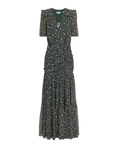 Veronica Beard Mick Floral Short-Sleeve Silk Maxi Dress | Thumbnail 1 Veronica Beard Mick Floral Short-Sleeve Silk Maxi Dress | Thumbnail 1