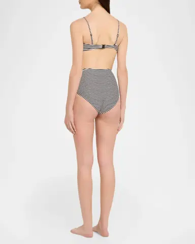 Nili Lotan High-Waist Striped Bikini Bottoms | Thumbnail 3 Nili Lotan High-Waist Striped Bikini Bottoms | Thumbnail 3
