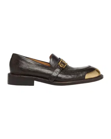 Versace Men's Medusa Buckle Calf Leather Loafers | Thumbnail 1 Versace Men's Medusa Buckle Calf Leather Loafers | Thumbnail 1
