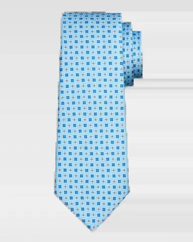 Kiton Men's Geometric Floral Silk 7-Fold Tie | Thumbnail 2 Kiton Men's Geometric Floral Silk 7-Fold Tie | Thumbnail 2