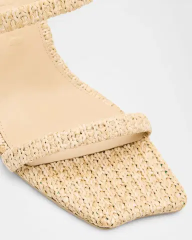 Cult Gaia Raven Straw Wedge Sandals | Thumbnail 5 Cult Gaia Raven Straw Wedge Sandals | Thumbnail 5