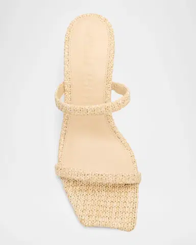 Cult Gaia Raven Straw Wedge Sandals | Thumbnail 6 Cult Gaia Raven Straw Wedge Sandals | Thumbnail 6