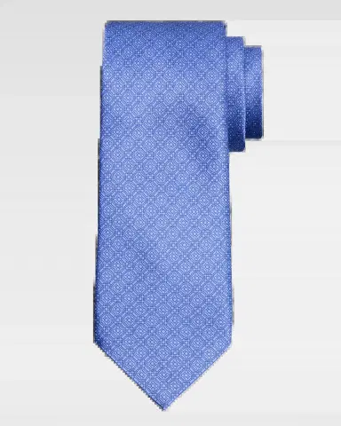 Stefano Ricci Men's Tonal Mosaic Link Silk Tie | Thumbnail 2 Stefano Ricci Men's Tonal Mosaic Link Silk Tie | Thumbnail 2