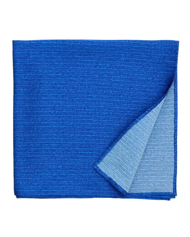 Men's Tonal Line Silk Pocket Square