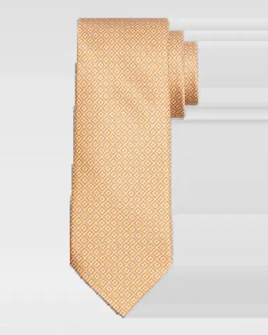 Stefano Ricci Men's Dotted Grid Check Silk Tie | Thumbnail 2 Stefano Ricci Men's Dotted Grid Check Silk Tie | Thumbnail 2