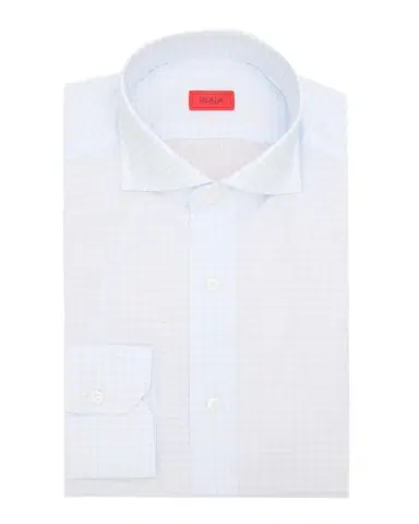 Isaia Men's Grid Check Cotton Dress Shirt | Thumbnail 1